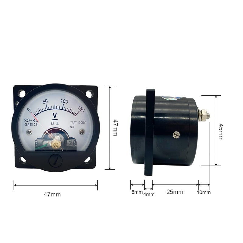LEPEVNEY Analog Dial Panel Meter Voltmeter Gauge SO-45 DC 0-10V Round Current Measuring Ammeter - Image 2